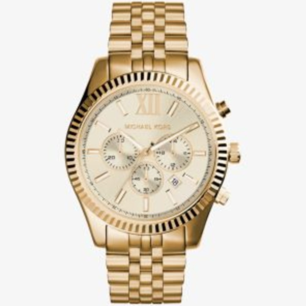 MICHAEL KORS "Lexington" unisex gold watch